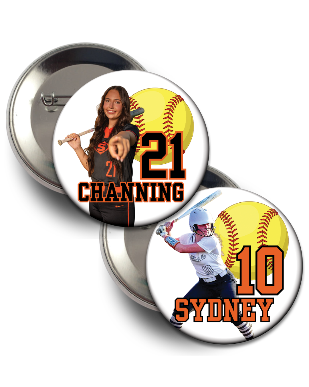 Softball Spotlight Photo Button