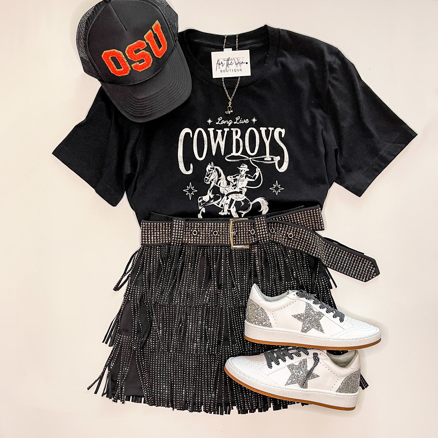 Metallica Fringe Skirt