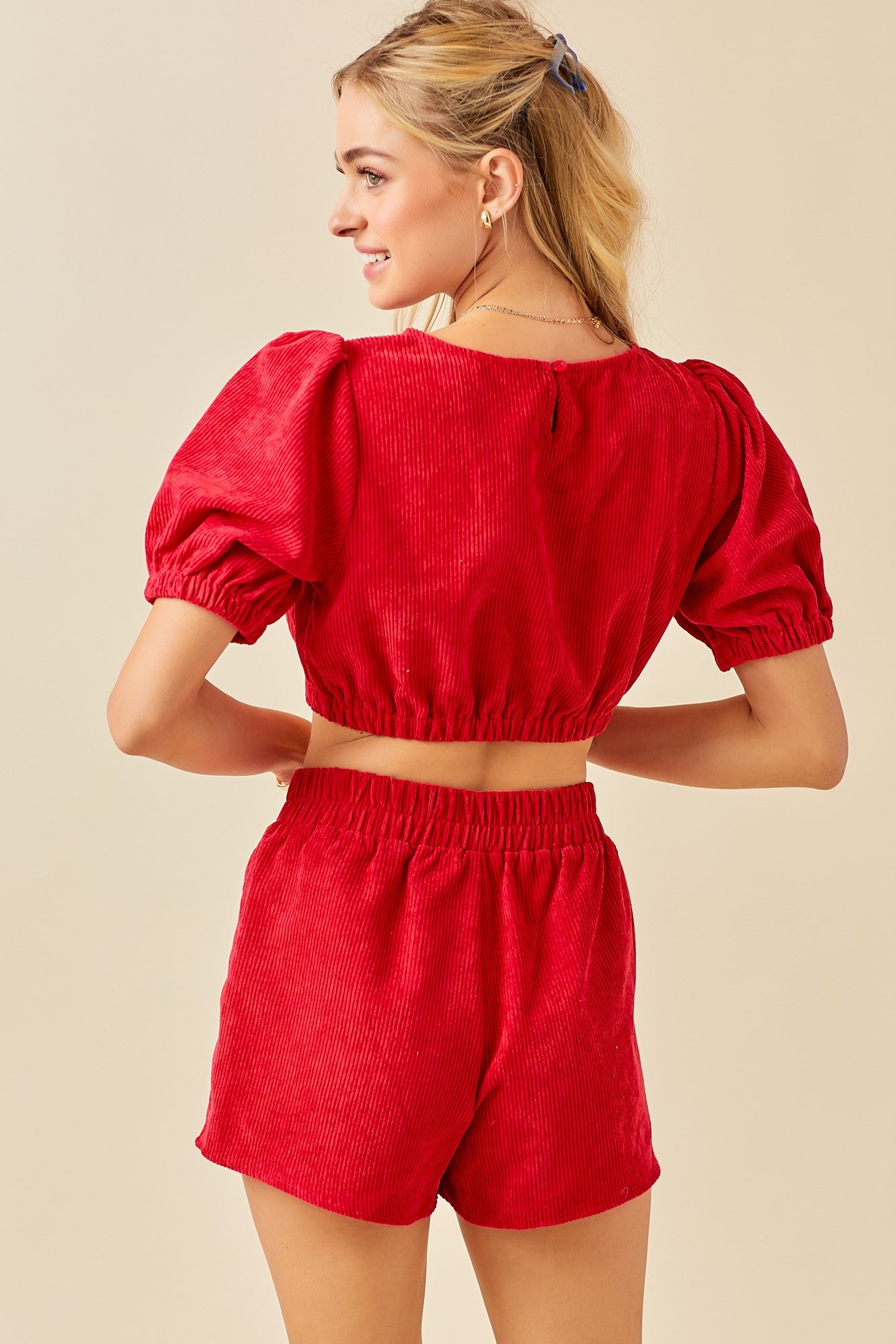 Red Corduroy Set