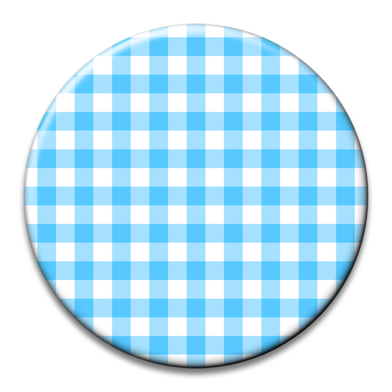Custom Number Gingham Button