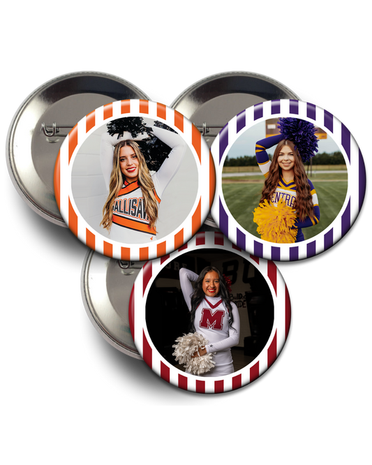 Custom Striped Photo Button