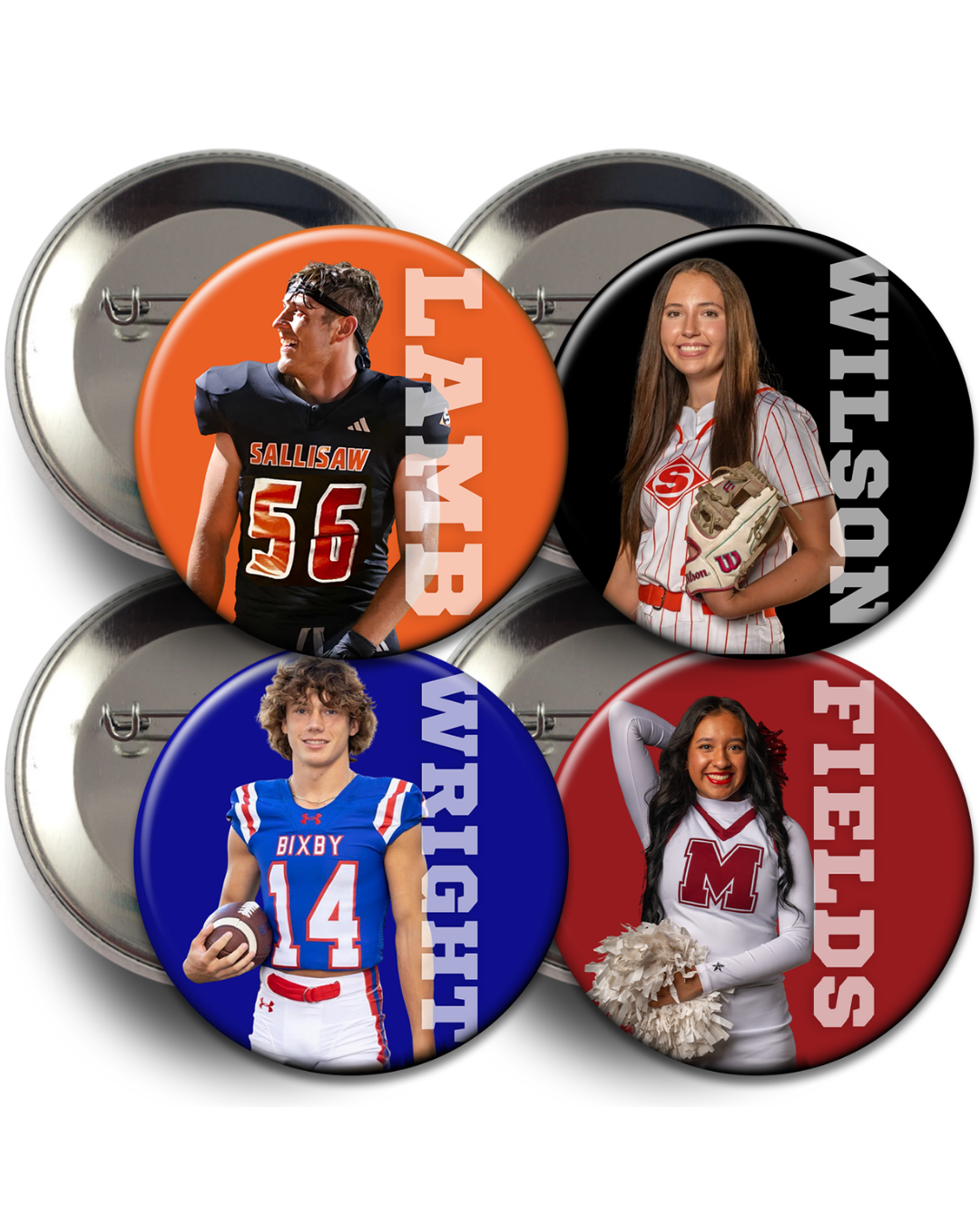 Custom Varsity Photo Button