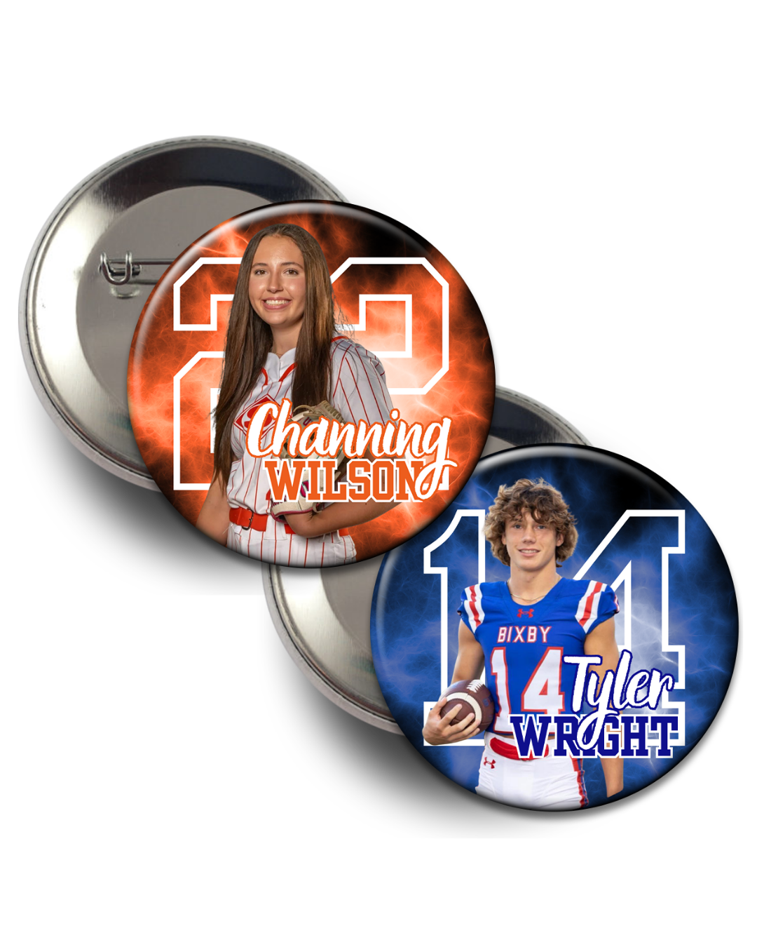 Custom Explosion with Name and Number Photo Button