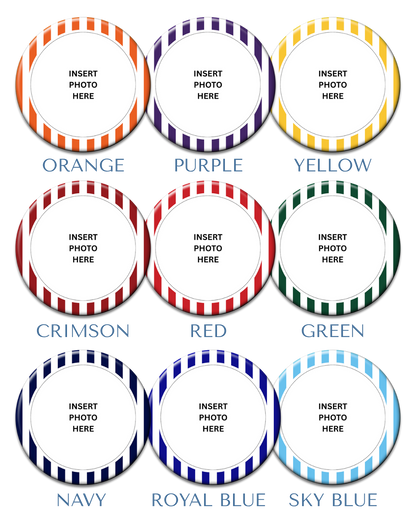 Custom Striped Photo Button