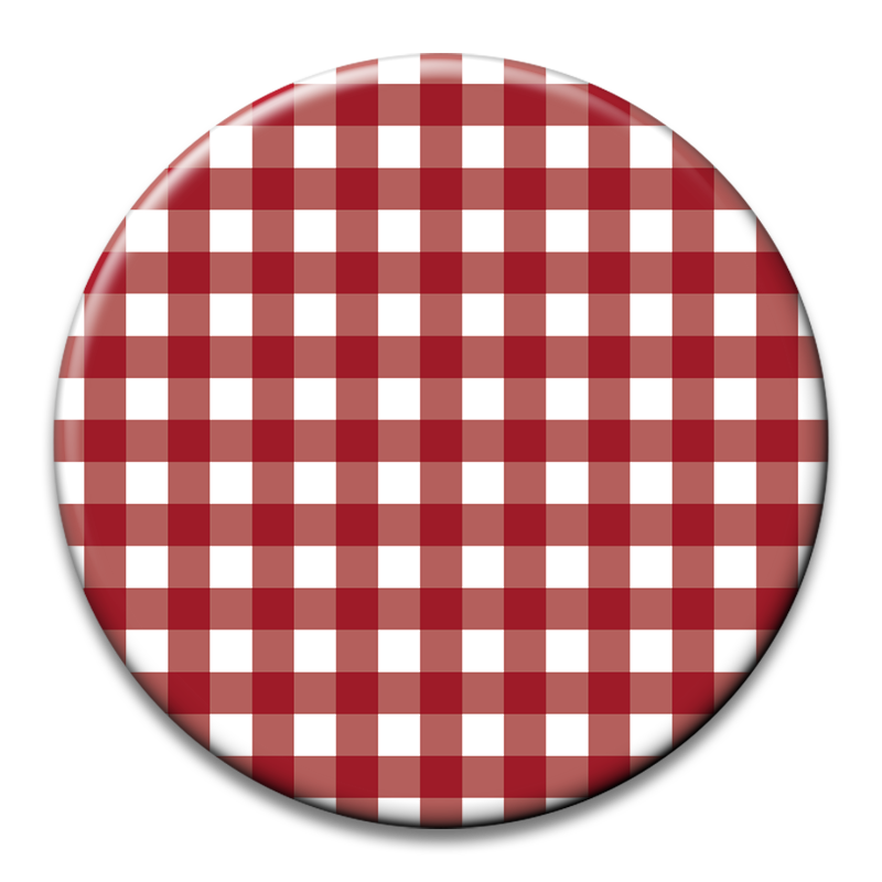 Custom Number Gingham Button