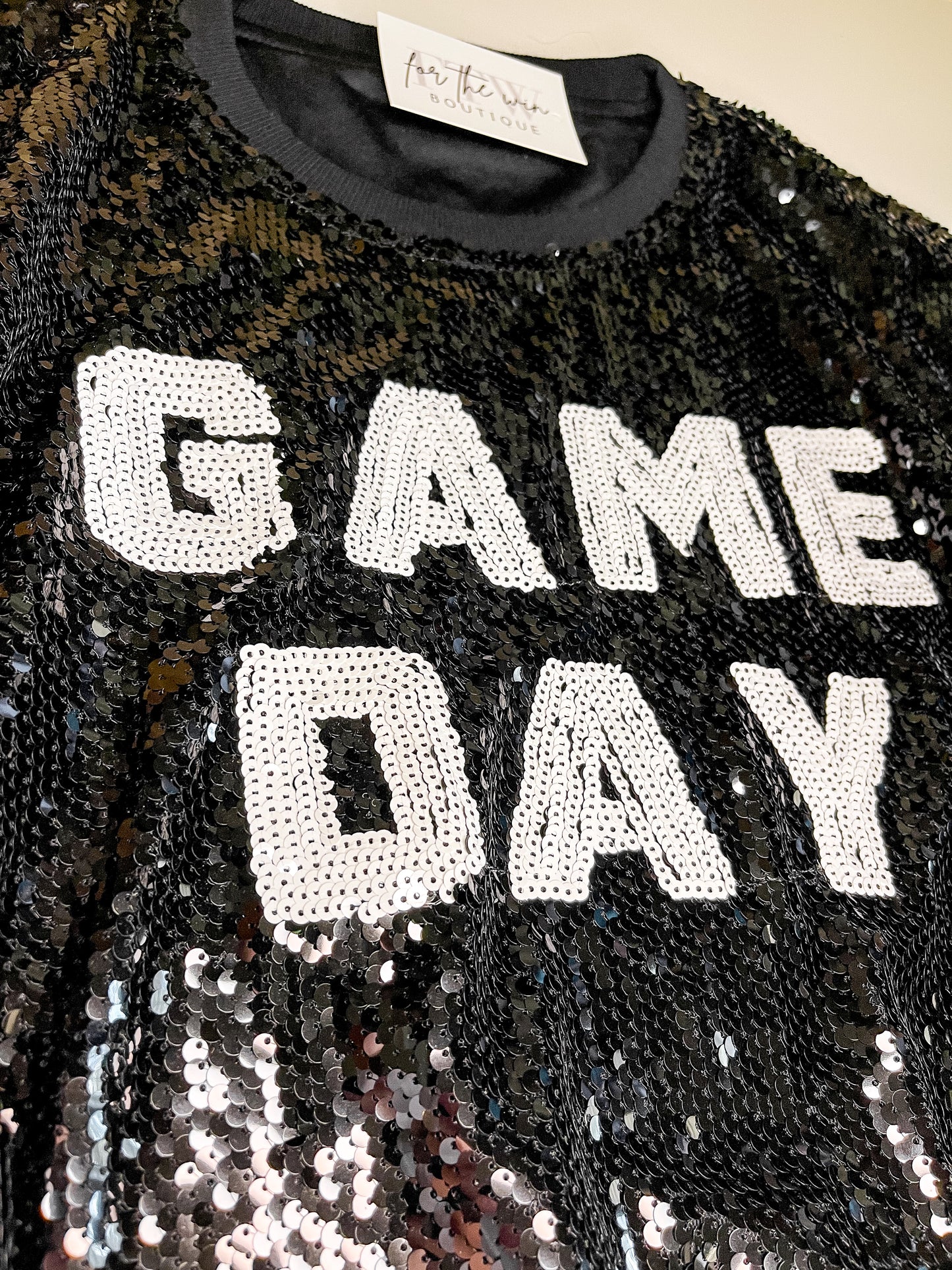 Game Day Sequin Cropped Top