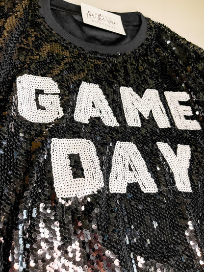 Game Day Sequin Cropped Top