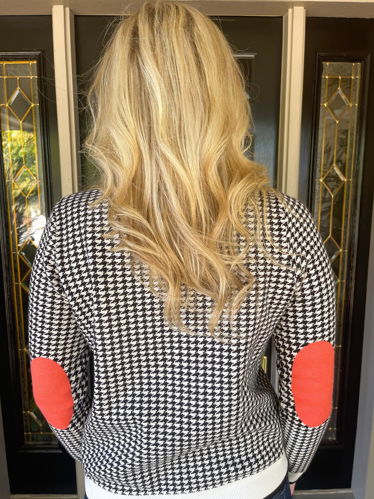 Haddie Houndstooth Knit Sweater