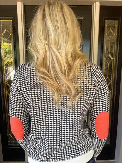 Haddie Houndstooth Knit Sweater