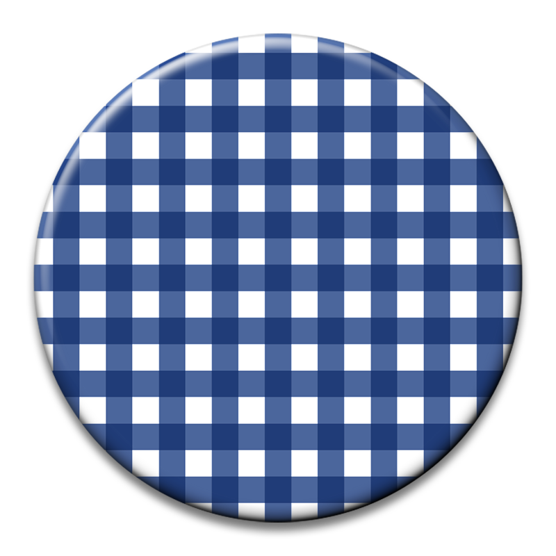 Custom Number Gingham Button