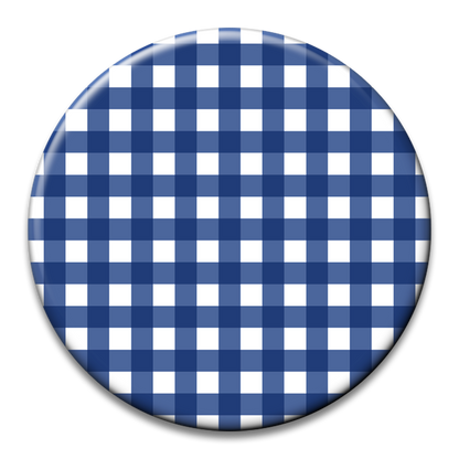 Custom Number Gingham Button