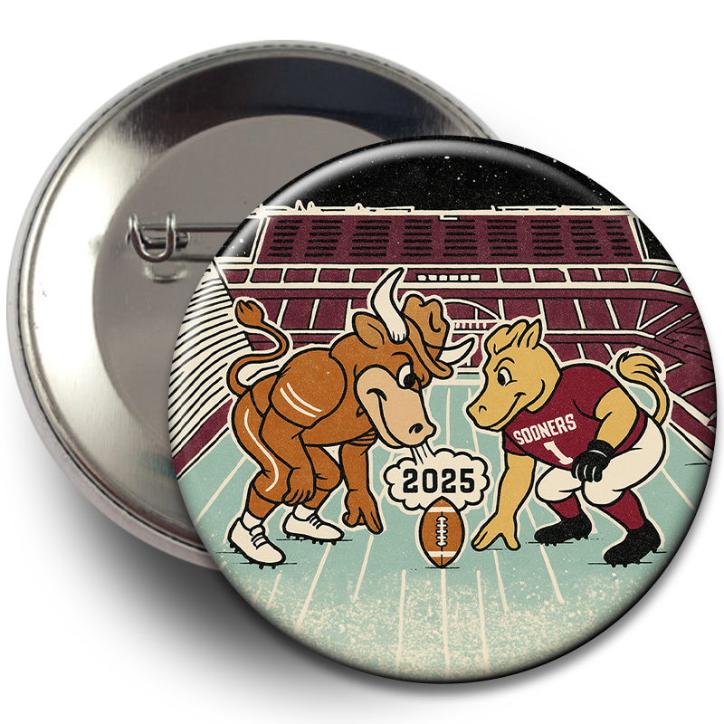 OU/Texas Game Day Buttons