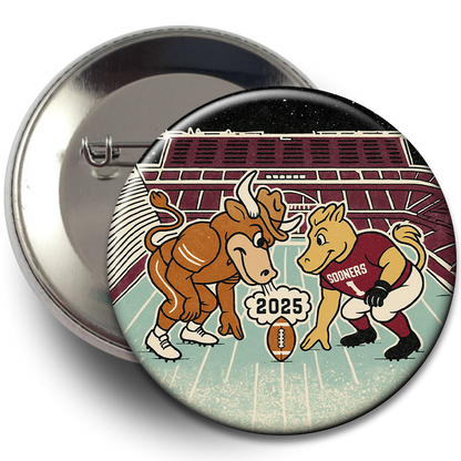 OU/Texas Game Day Buttons