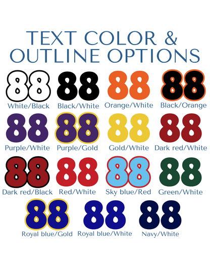 Custom Number with Glitter Background Button