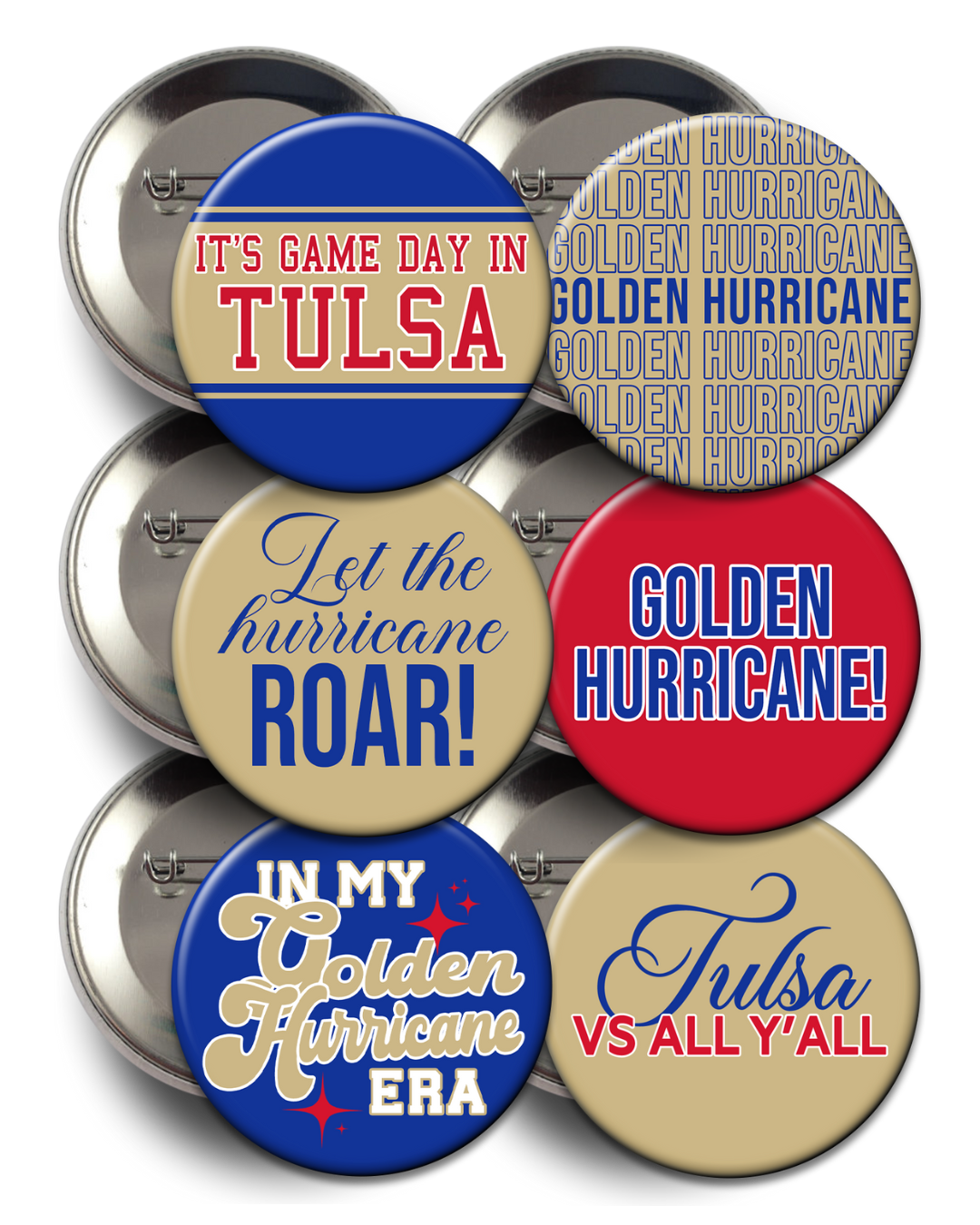 Tulsa Game Day Buttons
