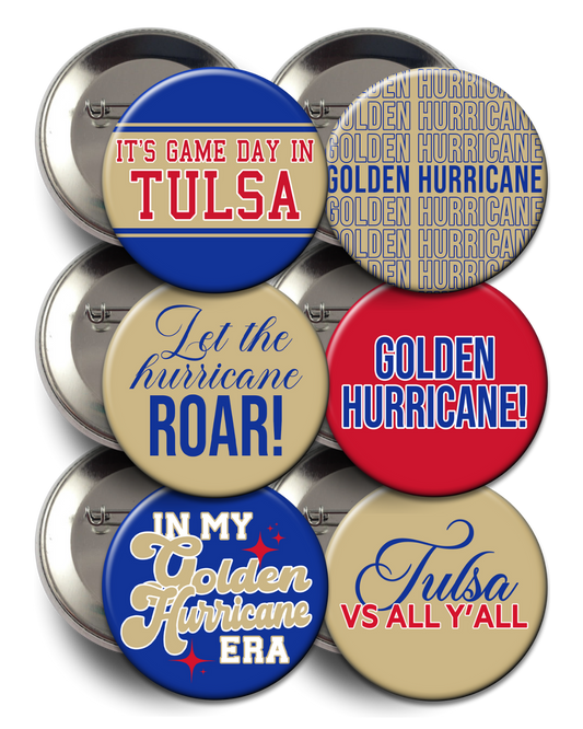 Tulsa Game Day Buttons