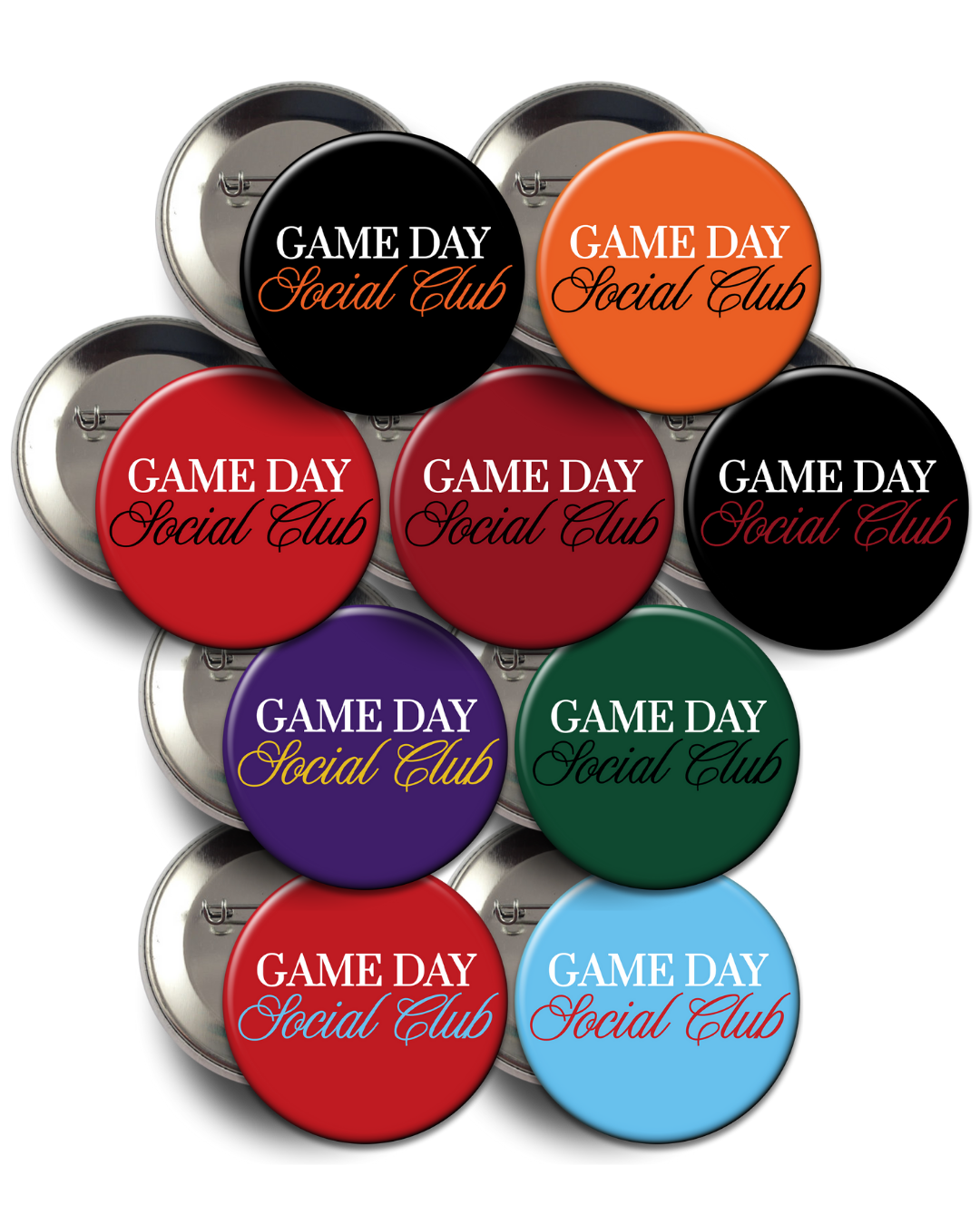 "Game Day Social Club" Button