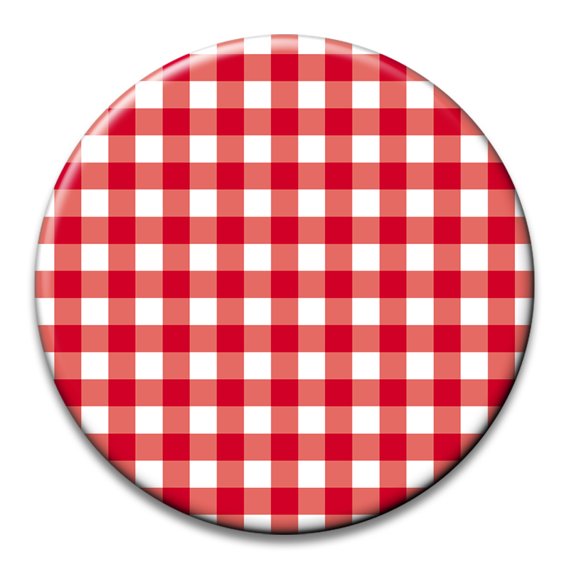 Custom Number Gingham Button