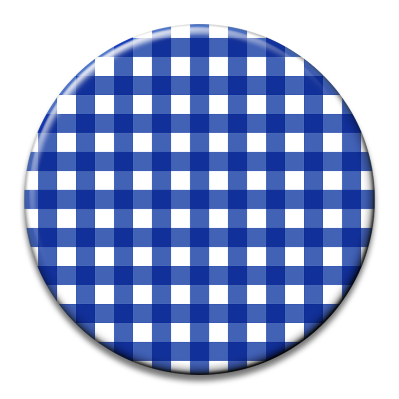 Custom Number Gingham Button