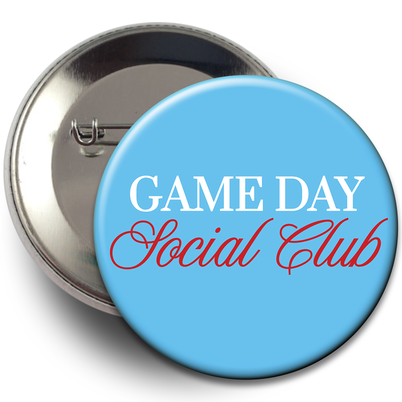"Game Day Social Club" Button