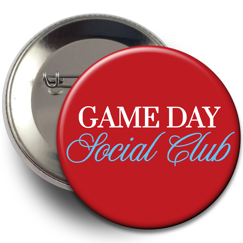 "Game Day Social Club" Button