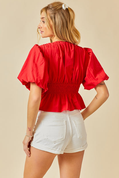 Presley Bubble Sleeve Top